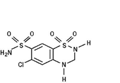 Image Of Hydrochlorothiazide Chemical Structure (Hydrochlorothiazide Chemical Structure)